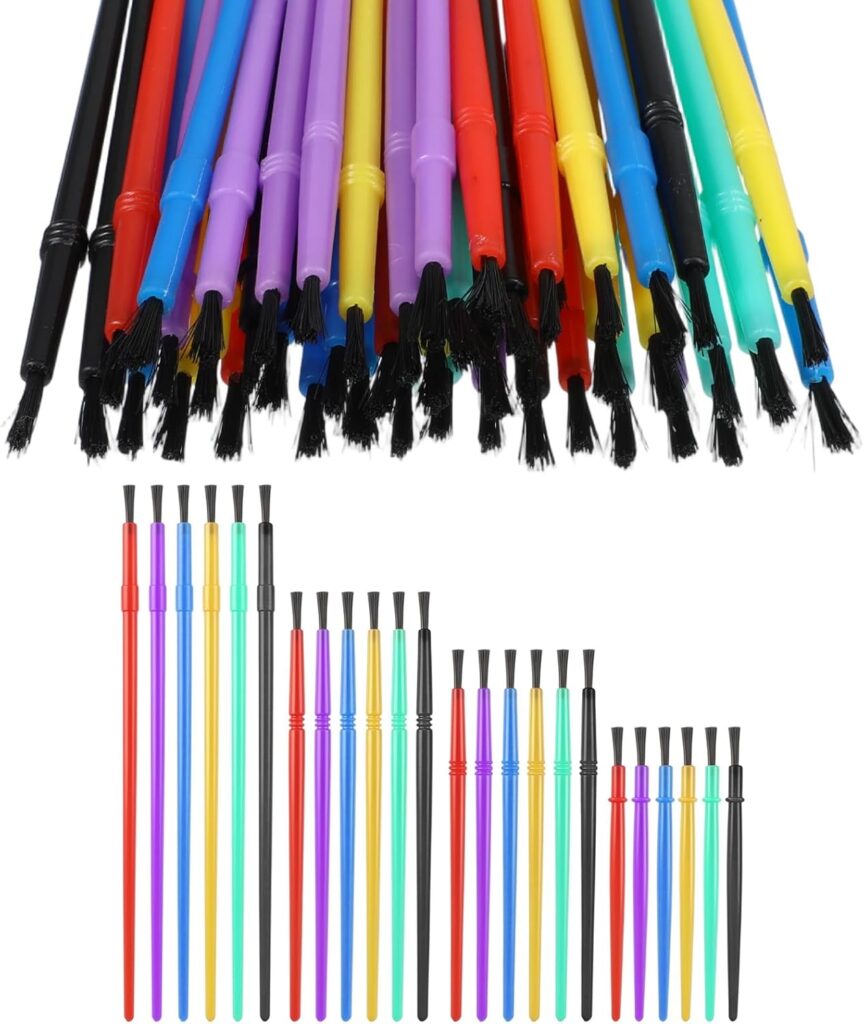 48 Pcs Paint Brushes Set, 4 Sizes Acrylic Watercolor Brushes for Kids