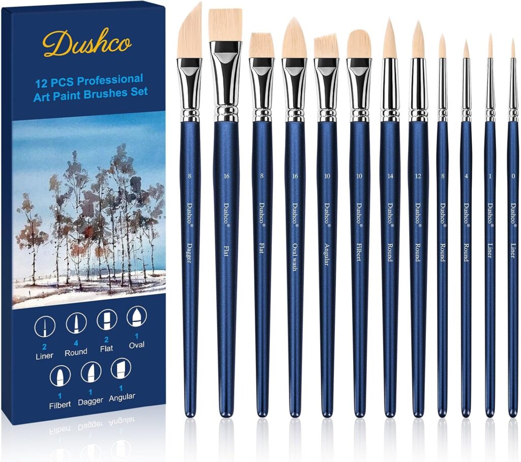 Watercolor Brushes Professional, Artist Paint Brushes Set, 12 Pieces