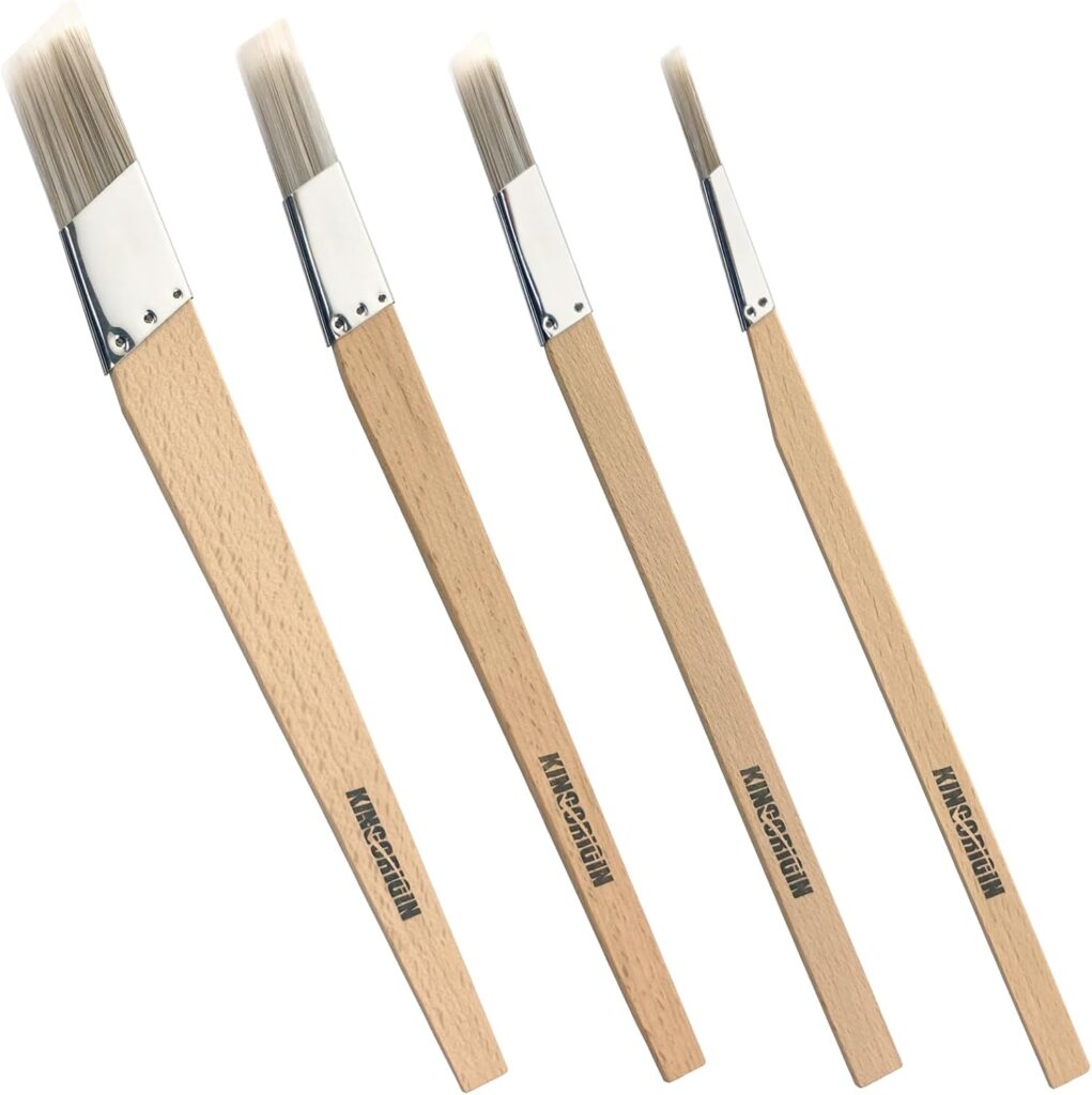 King Origin Trim Paint Brushes Set of 4-0.25" 0.5" 0.7" 1" Slant