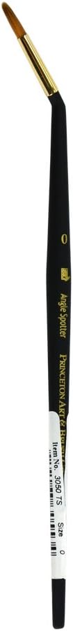 Princeton Mini-Detailer Tight Spot Brush, Synthetic, Short Handle, Size 0, 1 Count