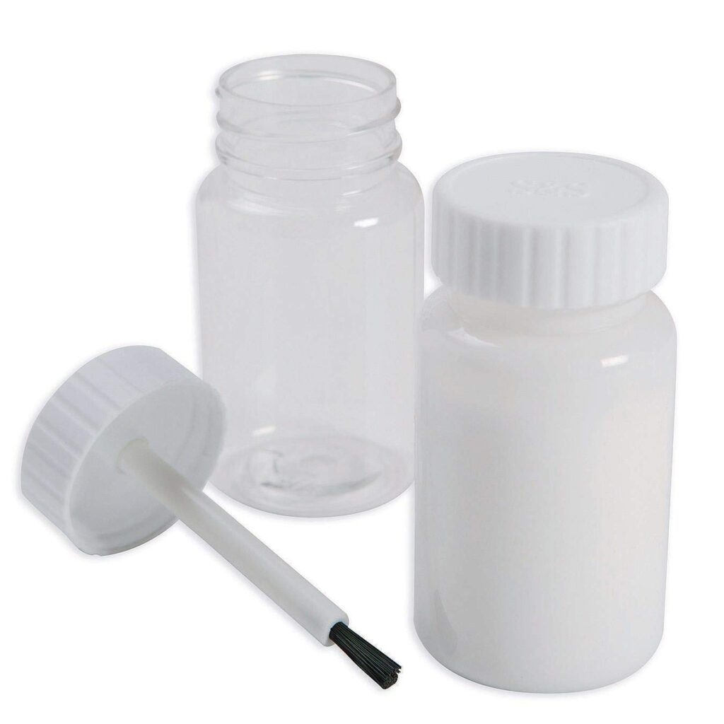 S&S Worldwide Refillable Glue Paint Bottle with Attached Brush, Pack of 12