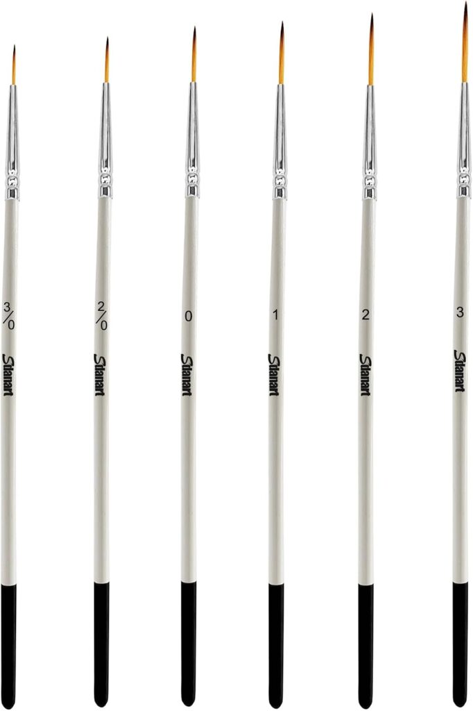 Sdanart Script Liner Paintbrush 6 PCS Highly Flexible Liner Brush